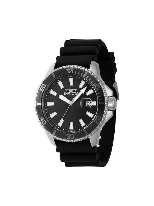 Invicta Pro Diver Watch Battery with Black Rubber Strap