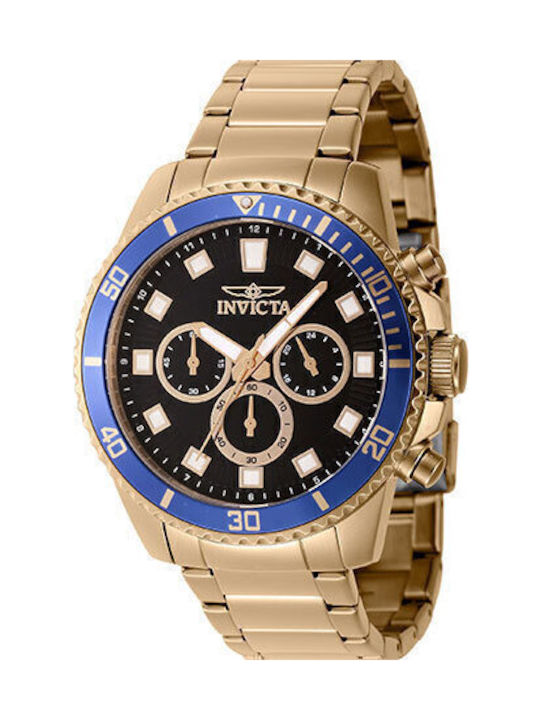 Invicta Pro Diver Ανδρικό Ρολόι 45mm Χρονογράφος Μπαταρίας με