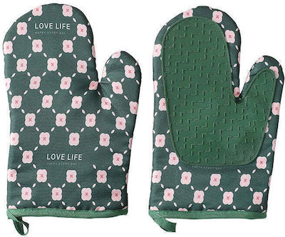 Oven Mitt Fabric Green 2pcs