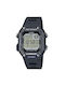 Casio Collection Digital Uhr Batterie mit Schwarz Kautschukarmband