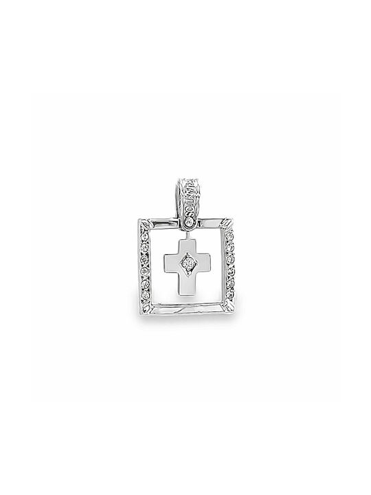 Xryseio White Gold Cross 14K