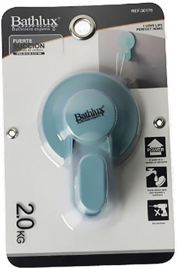Bathlux Bath Hook Single with Suction Cup 6.5x9.7cm Green