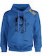 Fleece Παιδικό Φούτερ με Κουκούλα και Τσέπες Μπλε Royal One Piece
