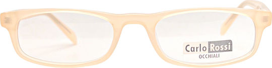 Carlo Rossi Damen Acetat Brillengestell Beige PL.17235-C12