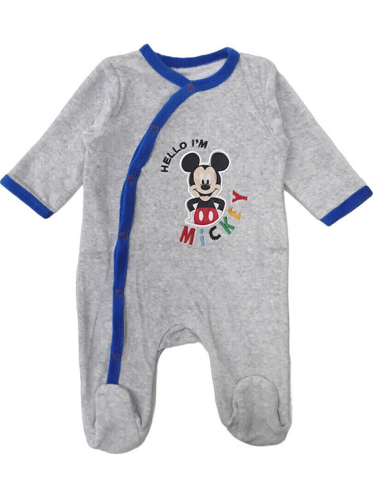 Disney Mickey Φορμάκι Βελουτέ Grey