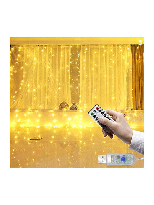 100 Lămpițe LED 3m. x 100buc Alb cald USB tip P...