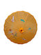 Kids Curved Handle Umbrella Λουλούδια with Diameter 55cm Orange