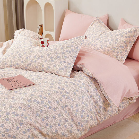 Rythmos Taryn Set Coverlet Queen Size Cotton Satin Multi 220x240cm 3pcs