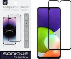 Sonique Hardy Glass Premium Series HD 2.5D 0.33mm Vollkleber Vollflächig gehärtetes Glas 1Stück Schwarz (Galaxy A22 4G / Galaxy A31 4G / Galaxy A32 4G / Galaxy A33 5G)