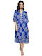RichgirlBoudoir Καλοκαιρινό Σεμιζιέ Φόρεμα με Βολάν Μπλε