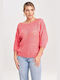 Figl Damen Pullover Wolle Rosa