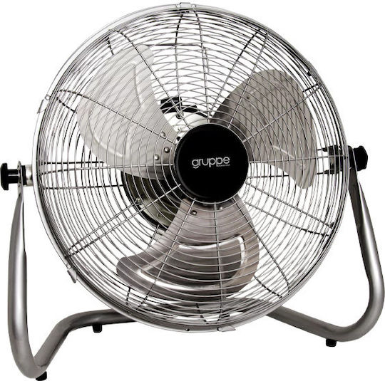 Gruppe Ανεμιστήρας Δαπέδου 95W Διαμέτρου 45cm Ασημί