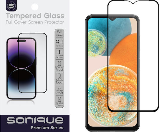 Sonique Hardy Glass 2.5D 0.33мм Пълно лепило Закалено стъкло за цялото лице Черен (Galaxy A23 4G / Galaxy A23 5G)