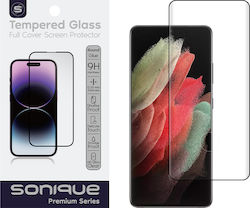Sonique 2.5D 0.33mm Full Face Tempered Glass Μαύρο (Galaxy S21 Ultra 5G)