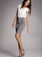 Figl High Waist Skirt in Gray color