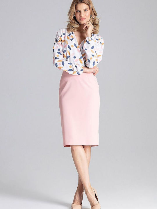 Figl Pencil Skirt in Pink color