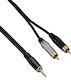 Bespeco Καλώδιο Ήχου 3.5mm male - 2x RCA male Μαύρο 3m RKYMSJ300
