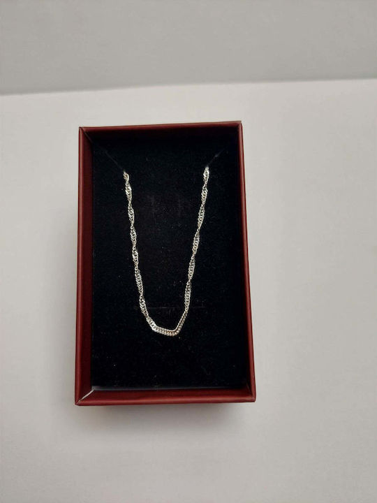 Necklace Silver 925 Twisted 55 Cm Jolie Silver 2.6g Necklace Silver 925 Twisted 55 Cm Jolie Silver 2.6g