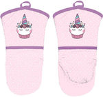 Oven Mitt Silicone Pink 1pcs