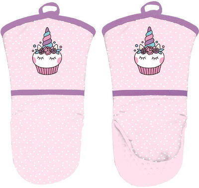 Oven Mitt Silicone Pink 1pcs