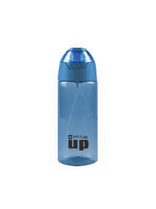 Water Bottle Plastic 600ml Blue