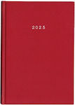 Next Diary 2025 Classic Daily Bound Red 17x25cm