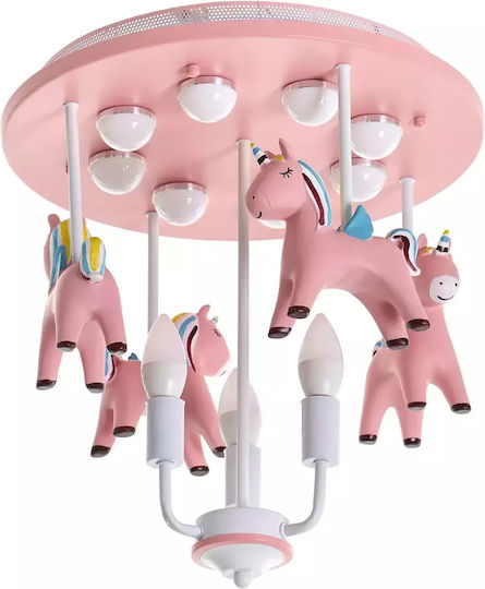 Kronleuchter Kinderdeckenleuchte Deckenleuchte 40W mit Fassung E27 Rosa