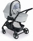 Cam Fluido Easy Romantic Verstellbar 3 in 1 Baby Kinderwagen Geeignet für Neugeborene Gray