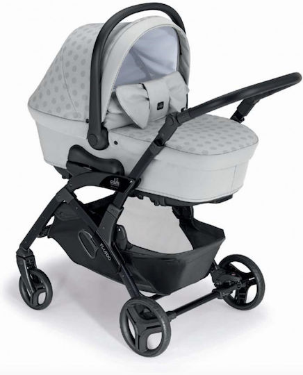 Cam Fluido Easy Romantic Verstellbar 3 in 1 Baby Kinderwagen Geeignet für Neugeborene Gray