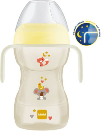 Mam Baby Trinklernbecher Kunststoff mit Griffen Gelbe Tiger für 8m+ 270ml