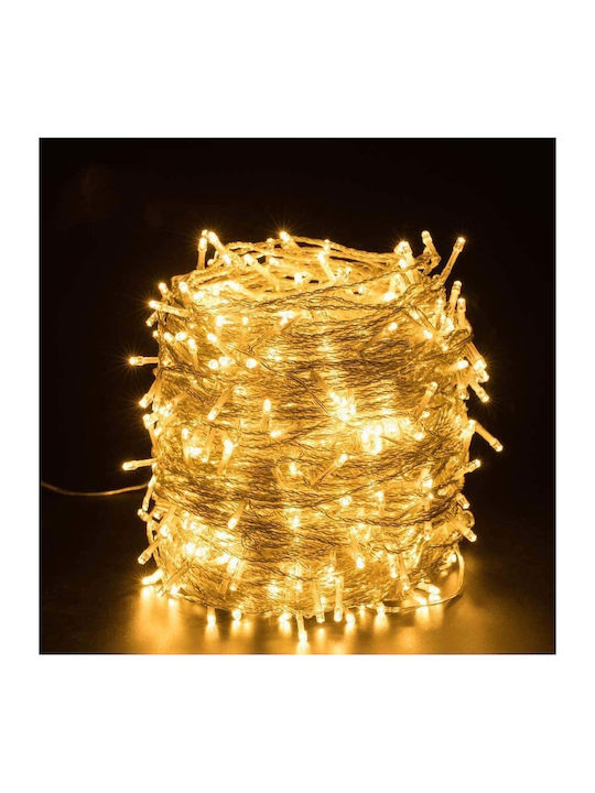 Christmas Installation 5 M 143 Leds Tinsels Warm White Flash Transformer Interconnectable 3 M Extension Cord Included White Wire Flippy