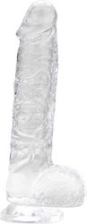 Loving Joy Dildo Realistic Dildo with Scrotum Transparent 16.5cm