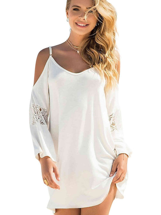 AngelSin Women's Dress Beachwear WHITE