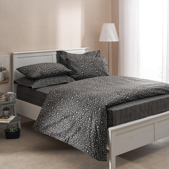 Charalambidis Textiles Покривало Кингсайз от Памук & Полиестер Черно 220x230см