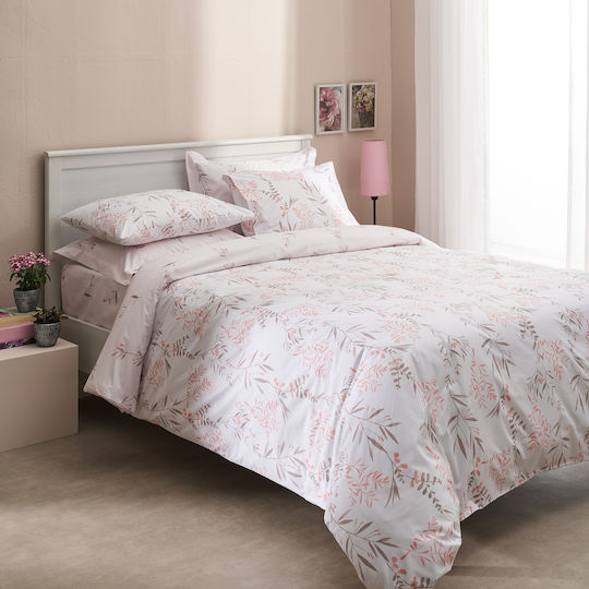 Charalambidis Textiles Κουβερλί Υπέρδιπλο από Βαμβάκι & Πολυεστέρα Σομόν 220x230cm