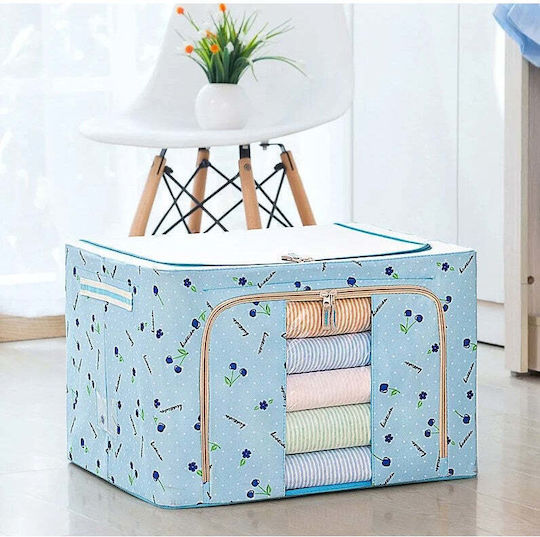 Kunststoff Aufbewahrungsbox mit Deckel Blau 40x30x20cm 1Stück