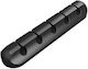 Cable Organizer Flippy Cable Clips Double Adhesive Fixation Silicon 5 Slots Black