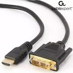Cablexpert Cablu DVI-D de sex masculin - HDMI de sex masculin 1.8m Negru (CC-HDMI-DVI-6)