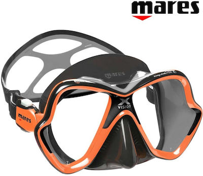 Mares Diving Mask Silicone X-vision in Black color