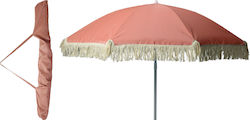 Foldable Beach Umbrella Diameter 1.8m Pink