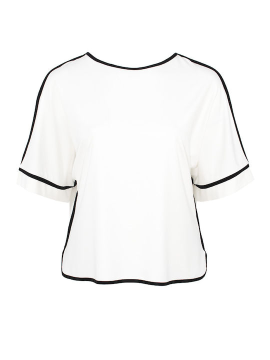 Didone Women's Blouse Short Sleeve White