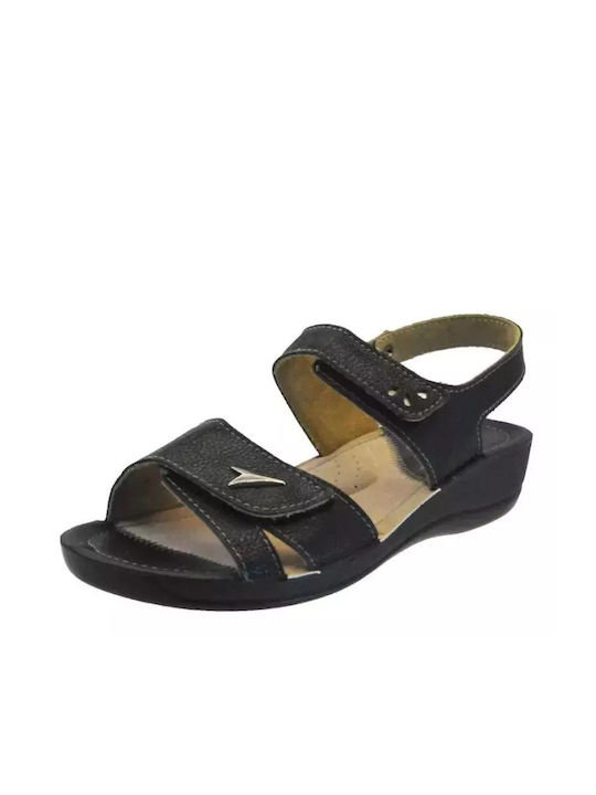 Bella Women's Flat Sandals in Black Color