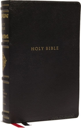 Nkjv, Personal Size Reference Bible, Sovereign Collection, Genuine Leather, Black, Red Letter, Comfort Print