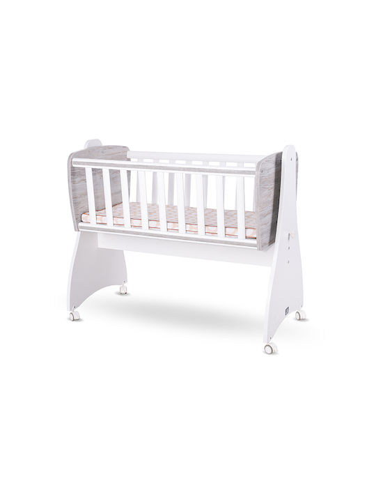 Lorelli Cradle First Dreams with Side Opening and Wheels White/Artwood