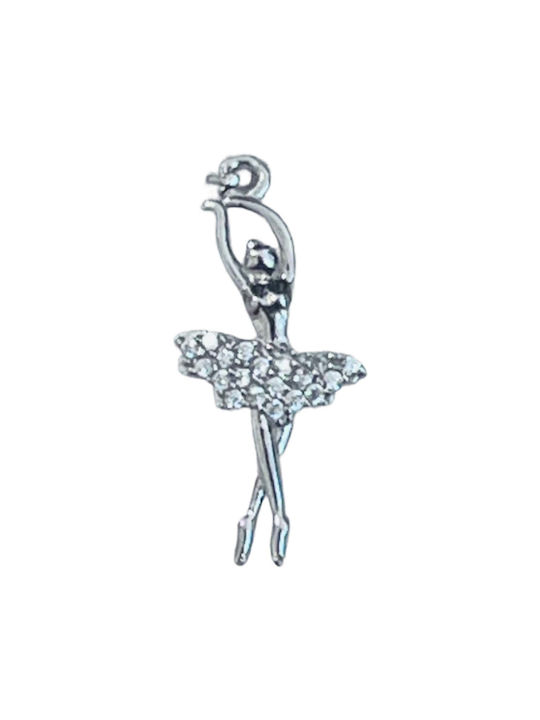 Pandantiv Jolie Argint Sterling 925 Model Balet Zirconiu 27 X 10 Mm 1.1 G