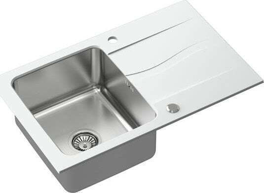 Steiner Michael 111 Ένθετος Νεροχύτης Inox Μ78xΠ48cm Λευκός