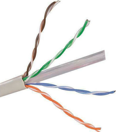 Eurolamp U/UTP Cat.6e (High Speed) Network Cable Ethernet Without Terminated 1m White