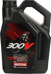 Motul 300v Synthetic 15W-60 4-Stroke Motorcycle Motor Oil 4lt