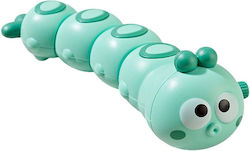 Jucărie mecanică pentru copii Flippy Funny Caterpillar Key Fun, se târăște și se mișcă, 15 x 4 cm, verde