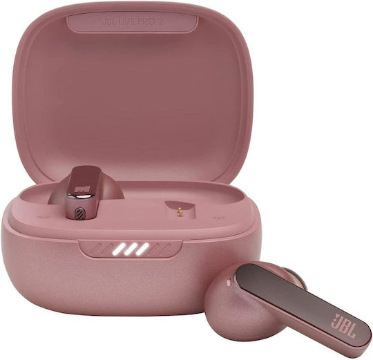JBL Live Pro 2 TWS In-Ear Bluetooth-Freisprecheinrichtung Kopfhörer mit Schweißresistenz und Ladeetui Rosa